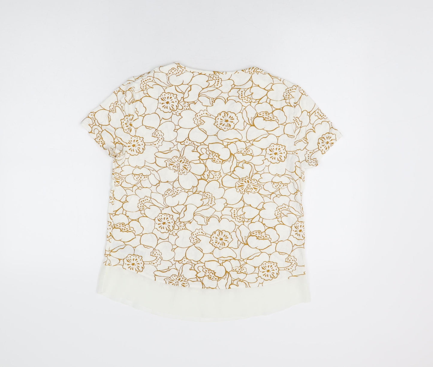 Womens UK Size 8 Marks and Spencer White Basic T-Shirt