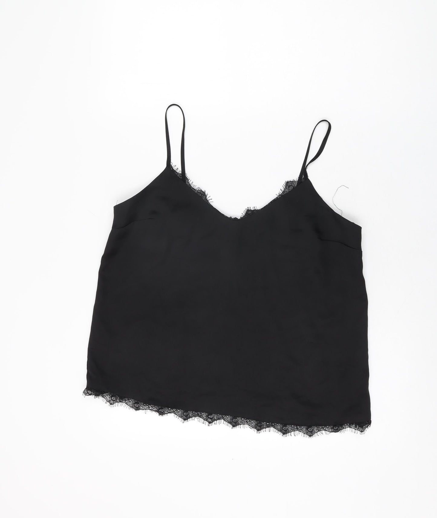 Womens UK Size 12 Lipsy Black Camisole T-Shirt