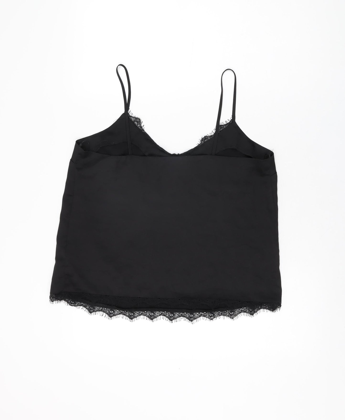 Womens UK Size 12 Lipsy Black Camisole T-Shirt