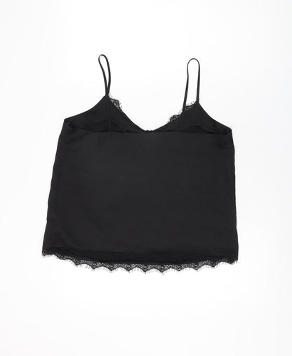 Womens UK Size 12 Lipsy Black Camisole T-Shirt