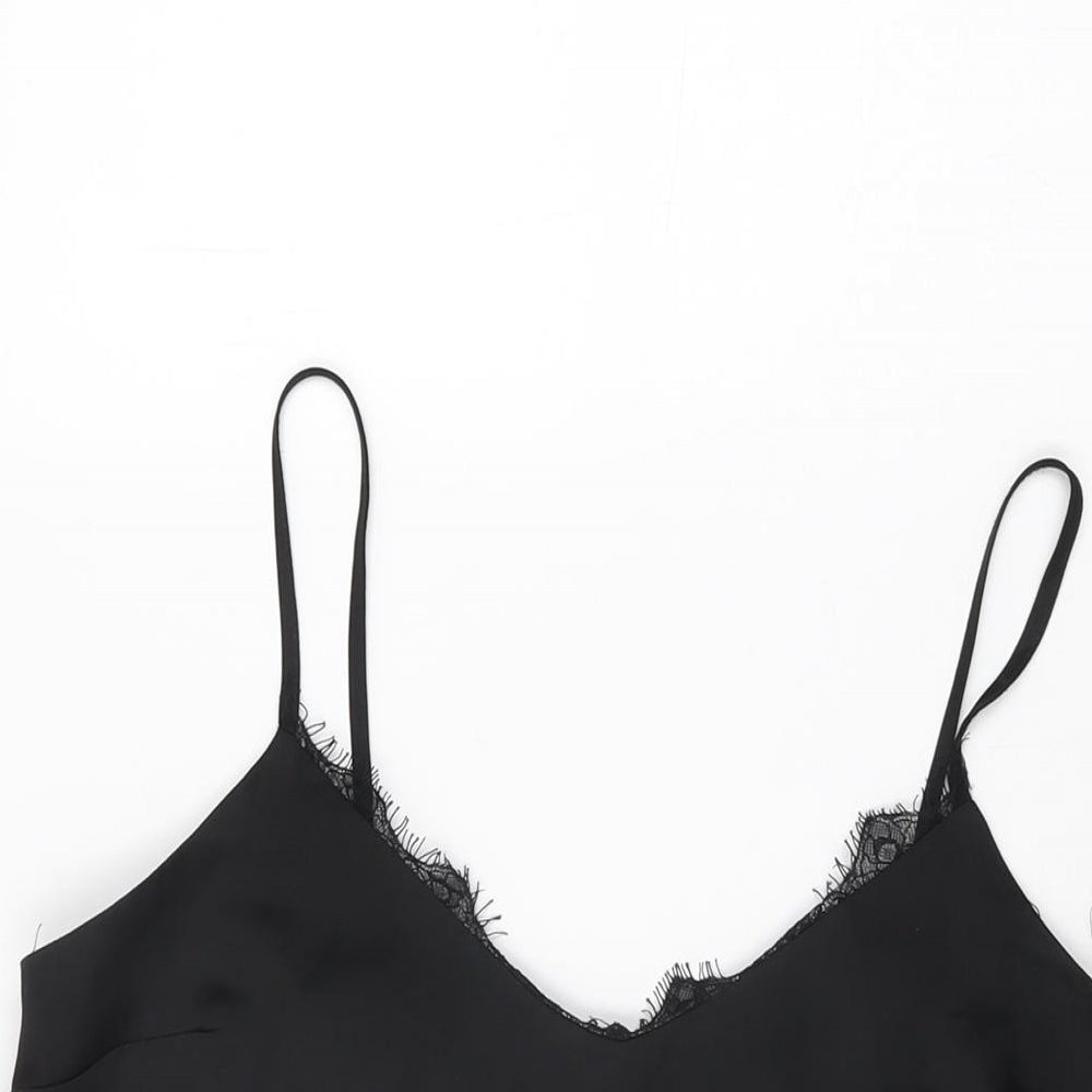 Womens UK Size 12 Lipsy Black Camisole T-Shirt