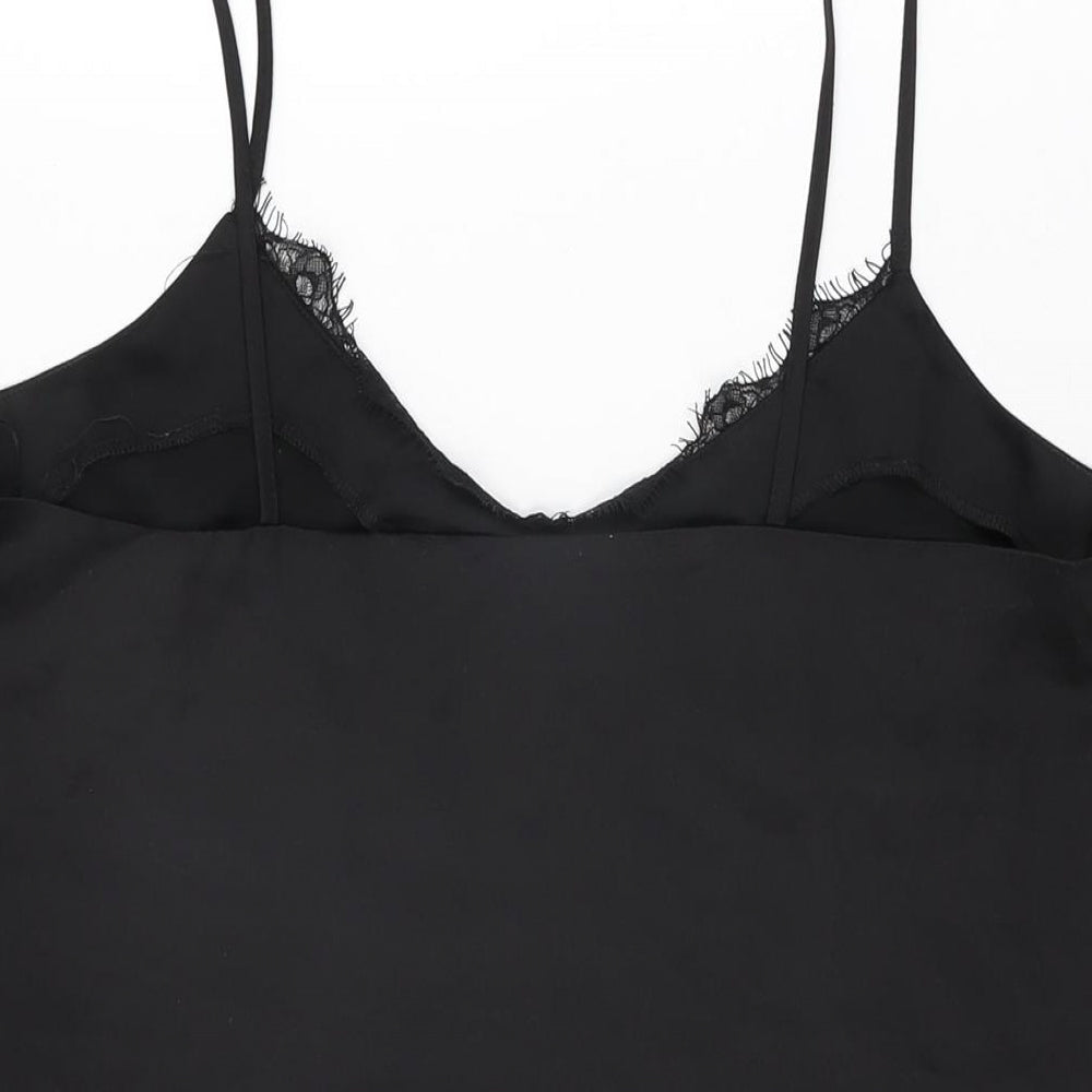 Womens UK Size 12 Lipsy Black Camisole T-Shirt