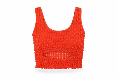 Womens UK Size 10 As You Red Cropped T-Shirt