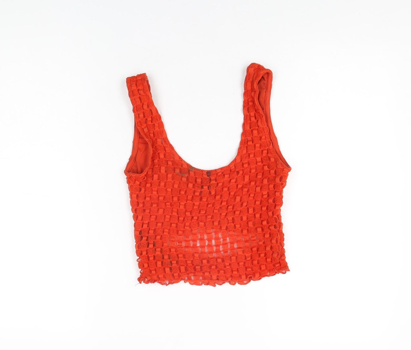 Womens UK Size 10 As You Red Cropped T-Shirt