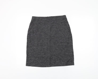 Marks and Spencer Womens Grey Polyamide A-Line Skirt Size 10
