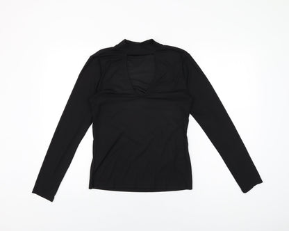 Womens UK Size M H&M Black Basic T-Shirt