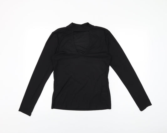 Womens UK Size M H&M Black Basic T-Shirt