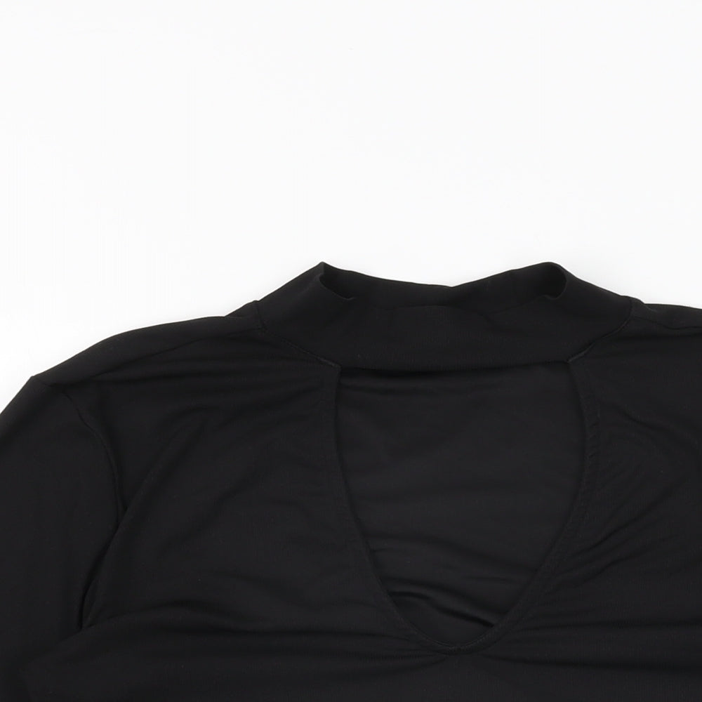 Womens UK Size M H&M Black Basic T-Shirt
