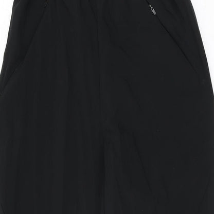 GOODMOVE Womens Black Polyester Jogger Trousers Size 6 L27.5 in Regular