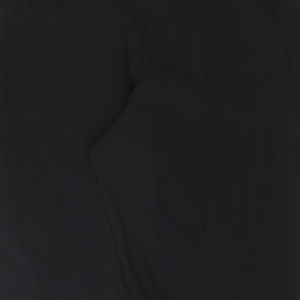 GOODMOVE Womens Black Polyester Jogger Trousers Size 6 L27.5 in Regular