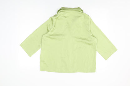 Womens UK Size 8 Fashion Union Green Basic Button-Up