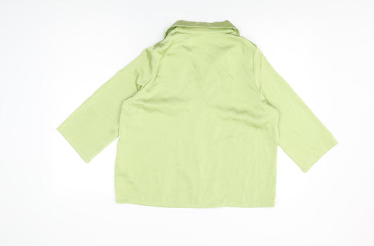 Womens UK Size 8 Fashion Union Green Basic Button-Up