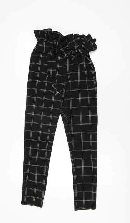 Womens UK Size 8 PRETTYLITTLETHING Regular Fit  Black Trousers