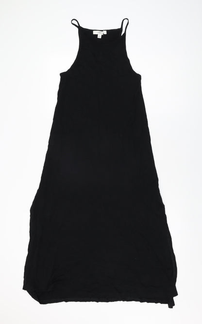 Marks and Spencer Womens Black Viscose Shift Size 8 Round Neck Pullover