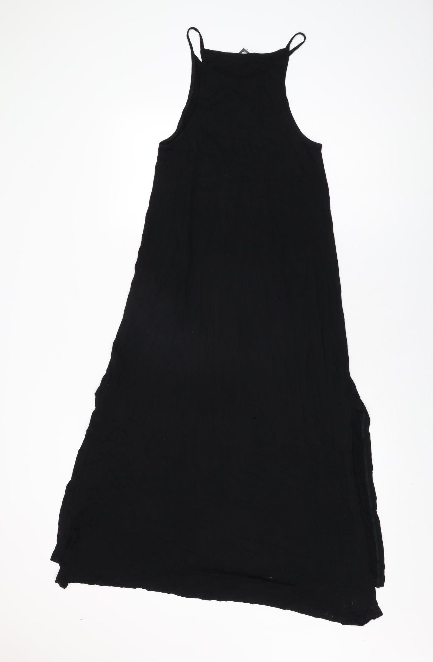Marks and Spencer Womens Black Viscose Shift Size 8 Round Neck Pullover