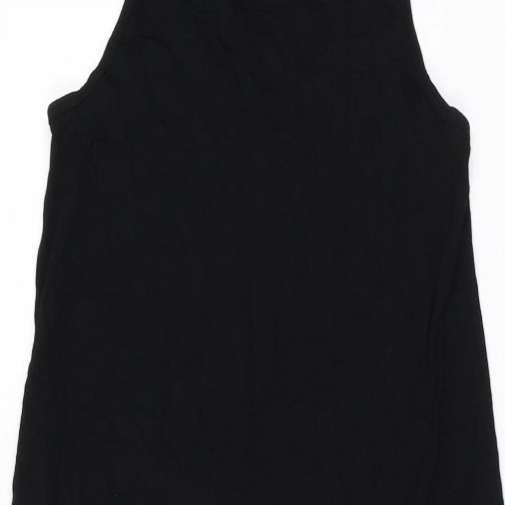 Marks and Spencer Womens Black Viscose Shift Size 8 Round Neck Pullover