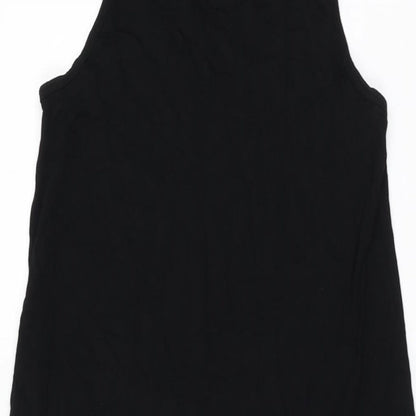 Marks and Spencer Womens Black Viscose Shift Size 8 Round Neck Pullover