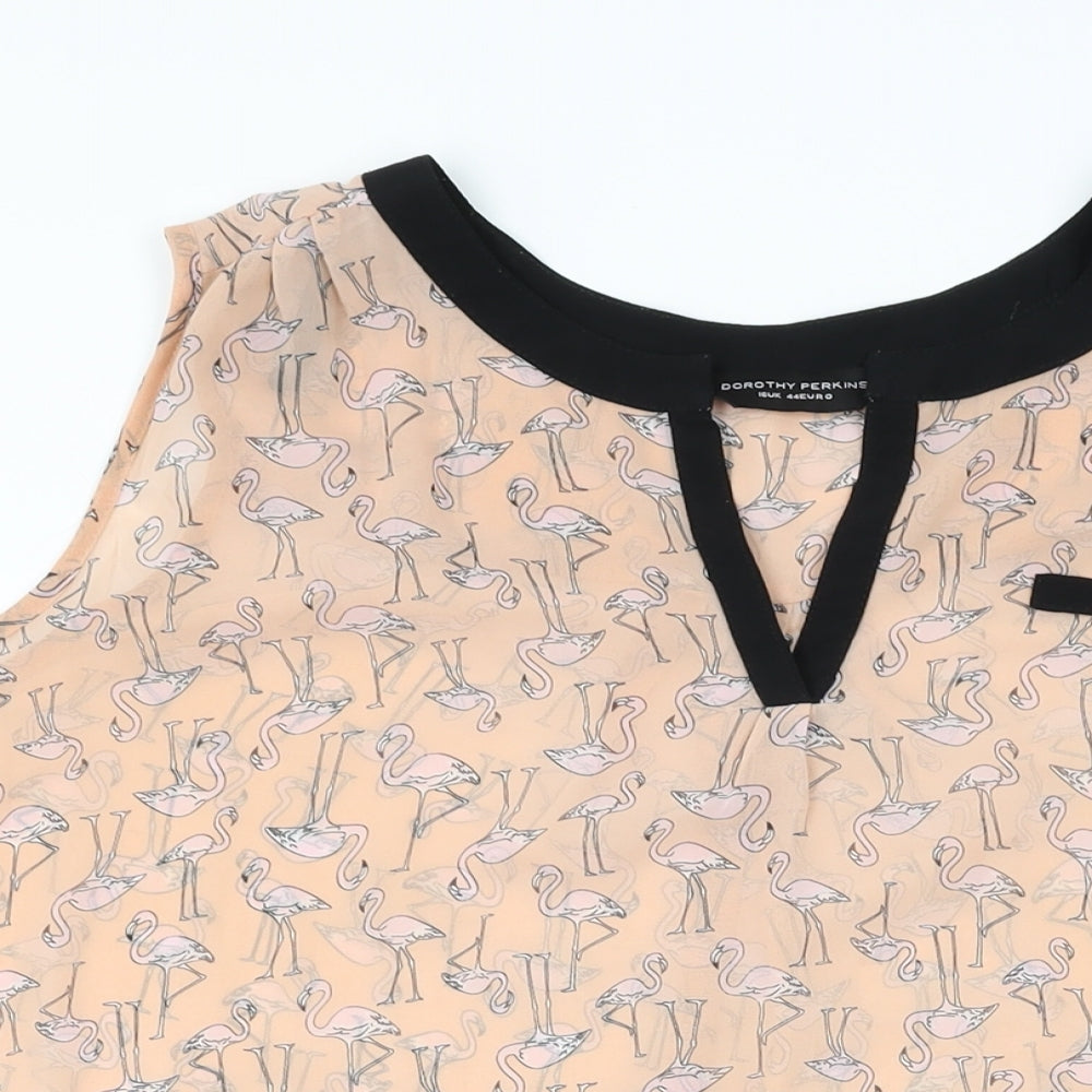 Womens UK Size 16 Dorothy Perkins Pink Basic Blouse