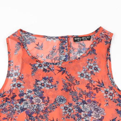 Womens UK Size 8 Select Pink Basic T-Shirt