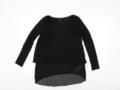 Womens UK Size S New Look Black Basic T-Shirt