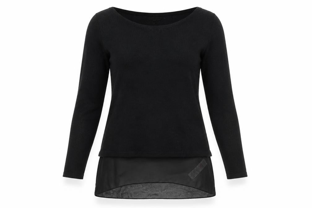 Womens UK Size S New Look Black Basic T-Shirt