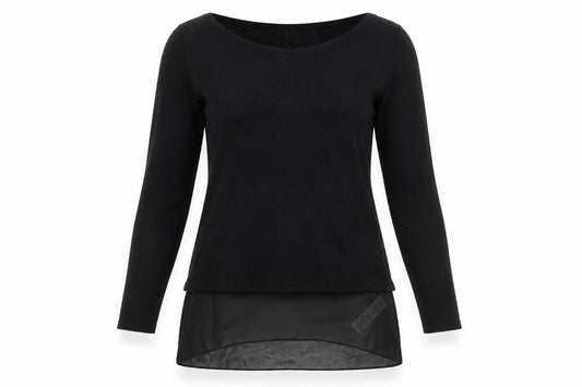 Womens UK Size S New Look Black Basic T-Shirt