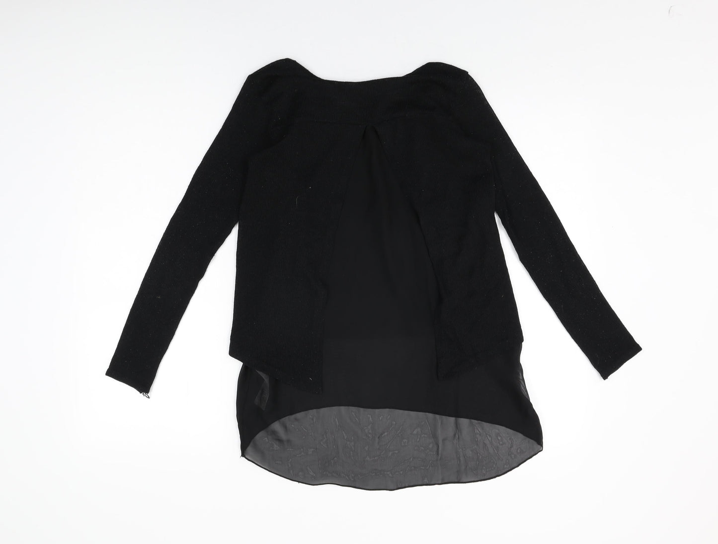 Womens UK Size S New Look Black Basic T-Shirt