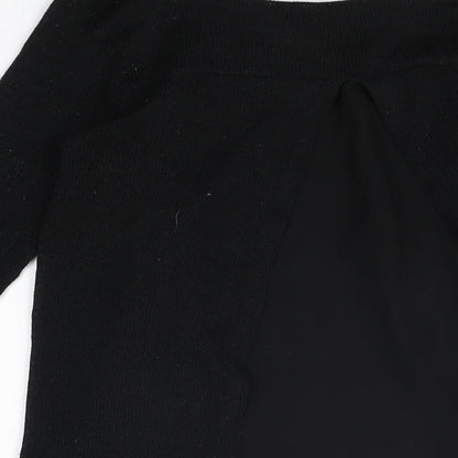 Womens UK Size S New Look Black Basic T-Shirt