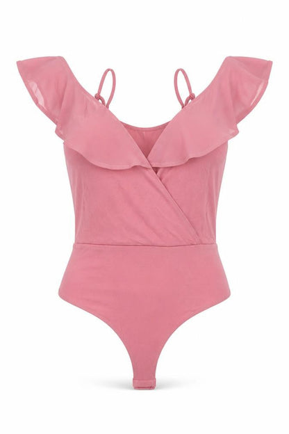 Womens UK Size 6 ASOS One-Piece Pink Bodysuit
