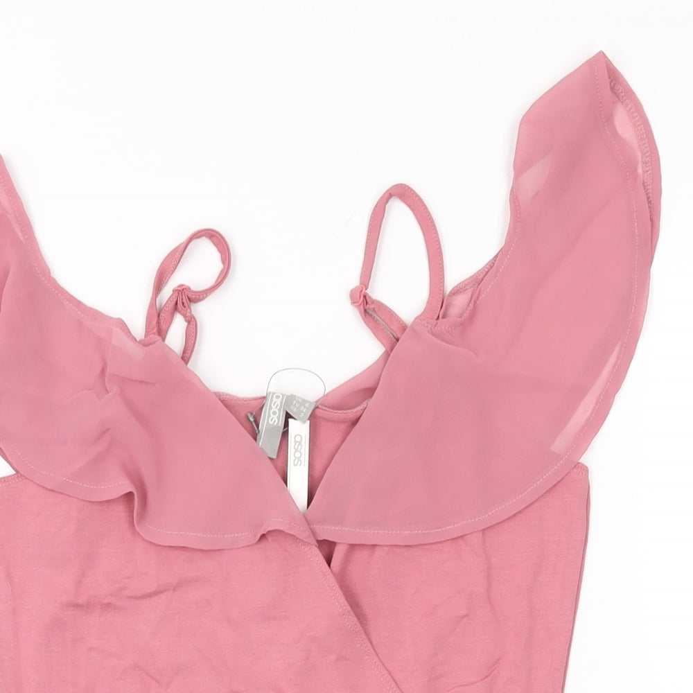 Womens UK Size 6 ASOS One-Piece Pink Bodysuit
