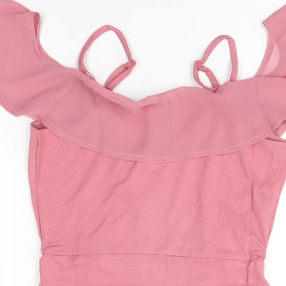 Womens UK Size 6 ASOS One-Piece Pink Bodysuit