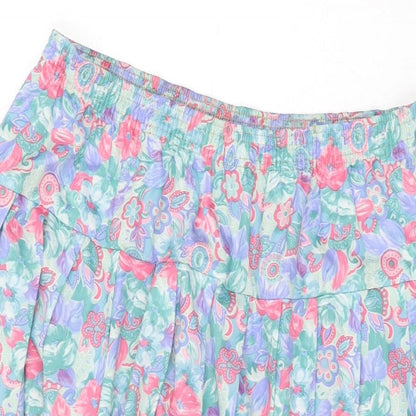 Rushcliffe Womens Multicoloured Floral Polyester Swing Skirt Size L
