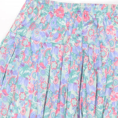 Rushcliffe Womens Multicoloured Floral Polyester Swing Skirt Size L