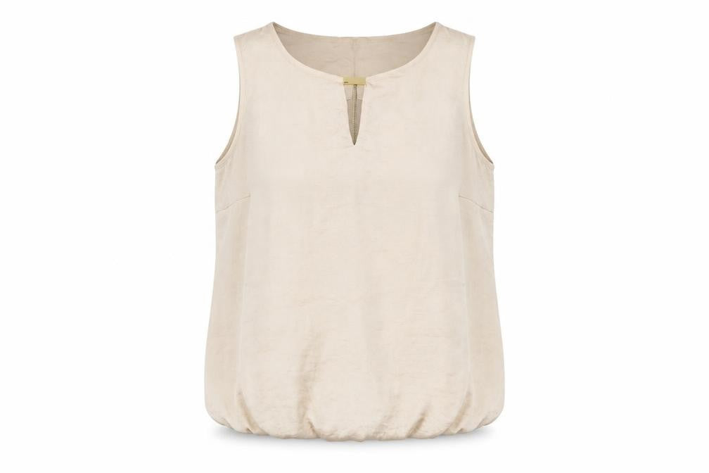 Womens UK Size M Apricot Beige Basic Blouse