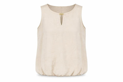 Womens UK Size M Apricot Beige Basic Blouse