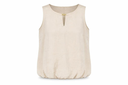 Womens UK Size M Apricot Beige Basic Blouse