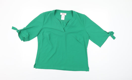 Womens UK Size 12 Afibel Green Basic T-Shirt