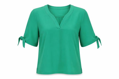 Womens UK Size 12 Afibel Green Basic T-Shirt