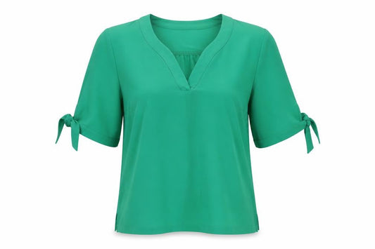 Womens UK Size 12 Afibel Green Basic T-Shirt