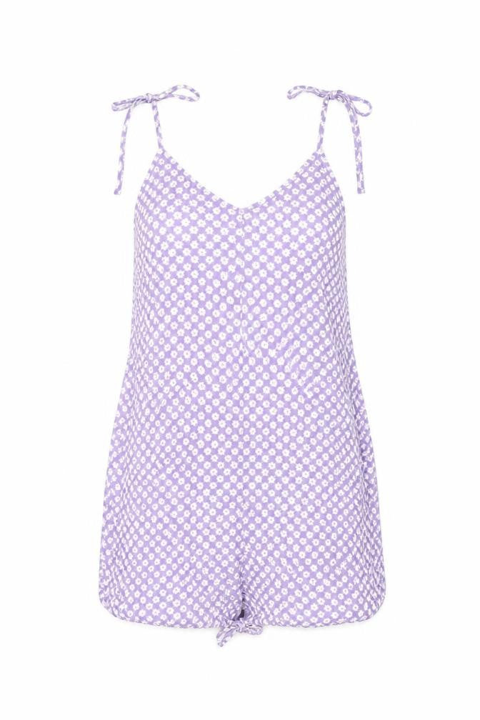 Womens UK Size 8 H&M One-Piece Purple Playsuit