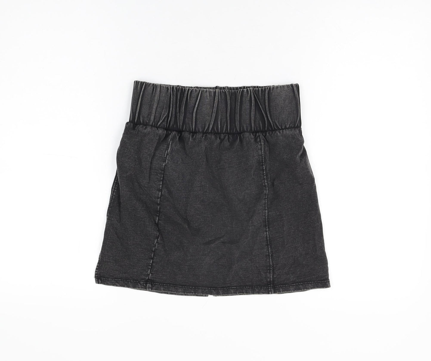 ASOS Womens Black Cotton Mini Skirt Size 10