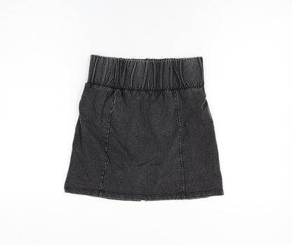 ASOS Womens Black Cotton Mini Skirt Size 10