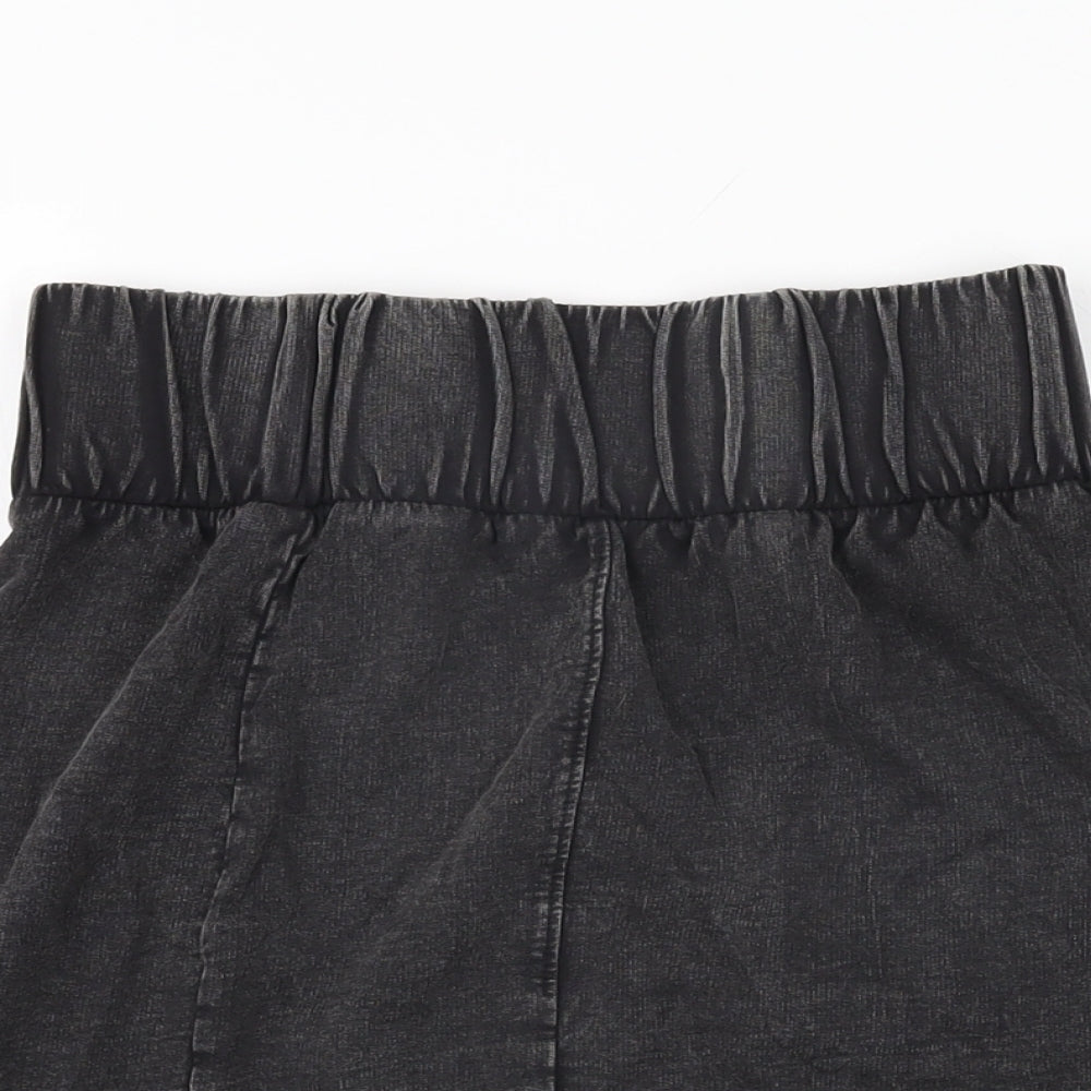 ASOS Womens Black Cotton Mini Skirt Size 10