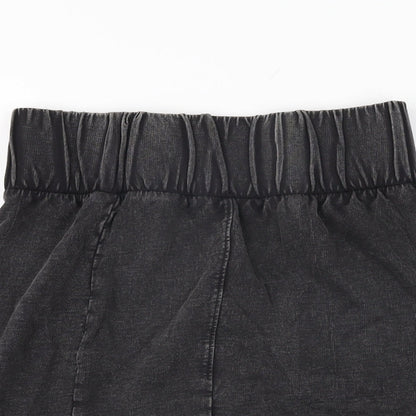 ASOS Womens Black Cotton Mini Skirt Size 10