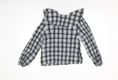 Womens UK Size 6 Topshop Blue Basic Button-Up