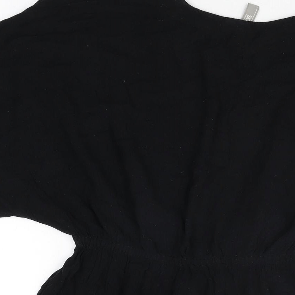 ASOS Womens Black Cotton Cover Up Size 12