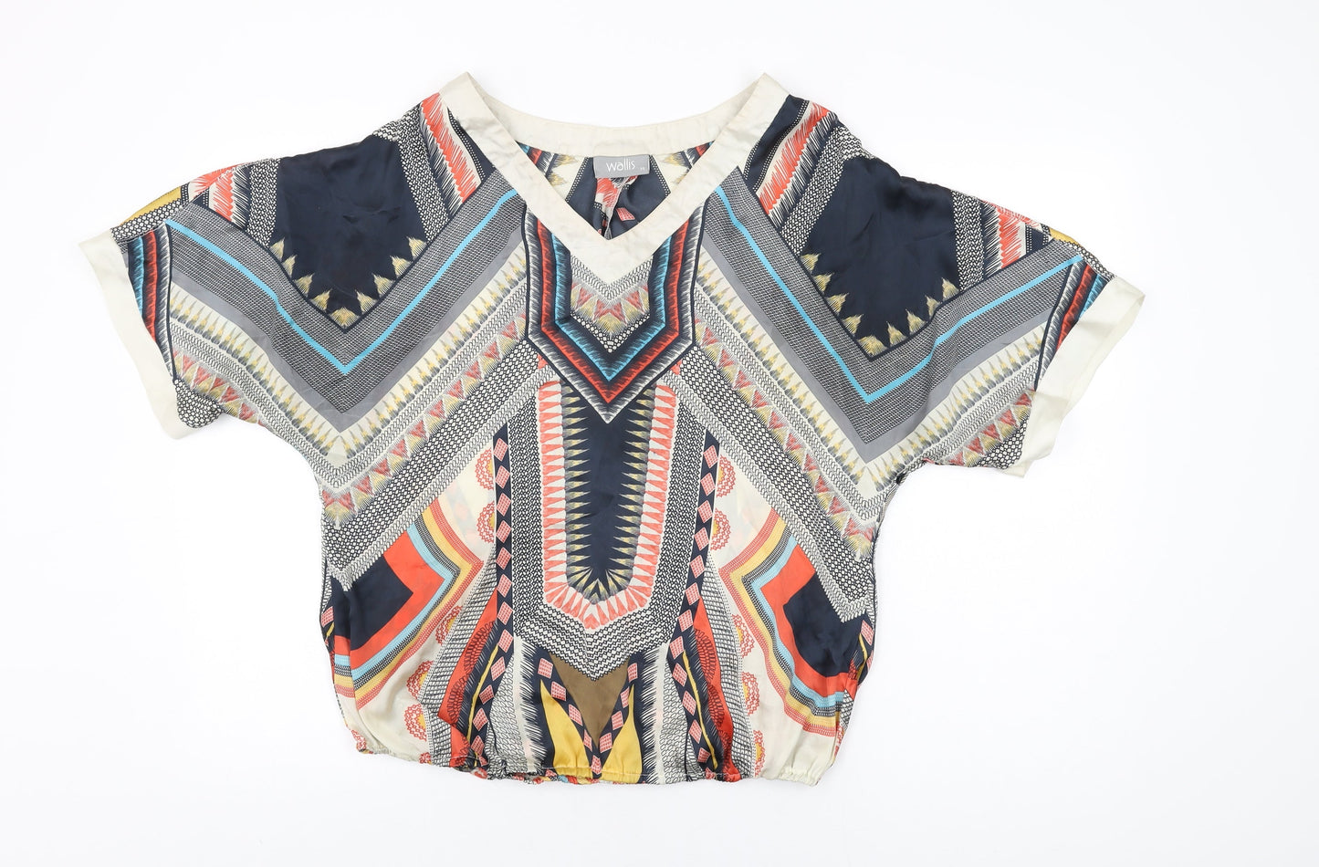 Womens UK Size M Wallis Multicoloured Basic Blouse