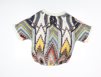 Womens UK Size M Wallis Multicoloured Basic Blouse