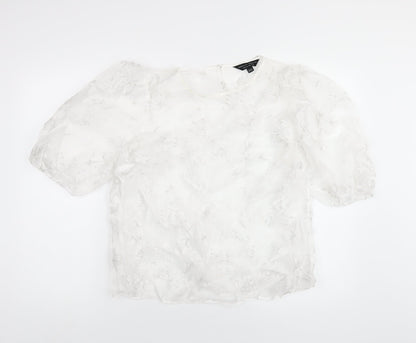 Womens UK Size 14 Dorothy Perkins White Basic T-Shirt