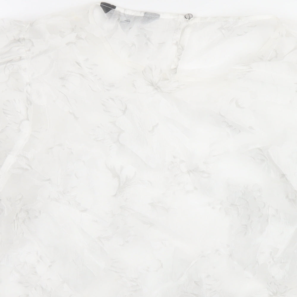 Womens UK Size 14 Dorothy Perkins White Basic T-Shirt